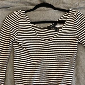 New forever 21 striped cropped sweater